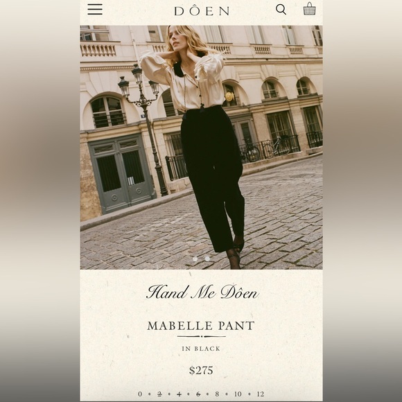 NWT Doen Mabelle pants size 6 - Picture 10 of 12